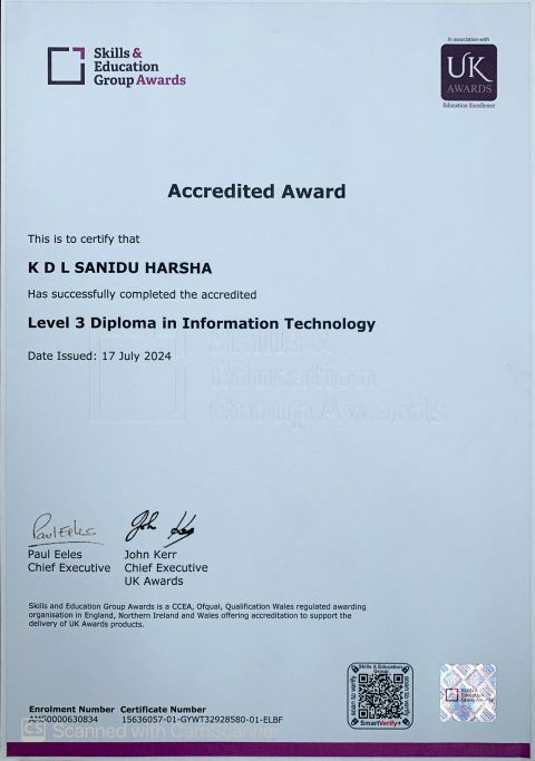 Level 3 Diploma in Information Technology